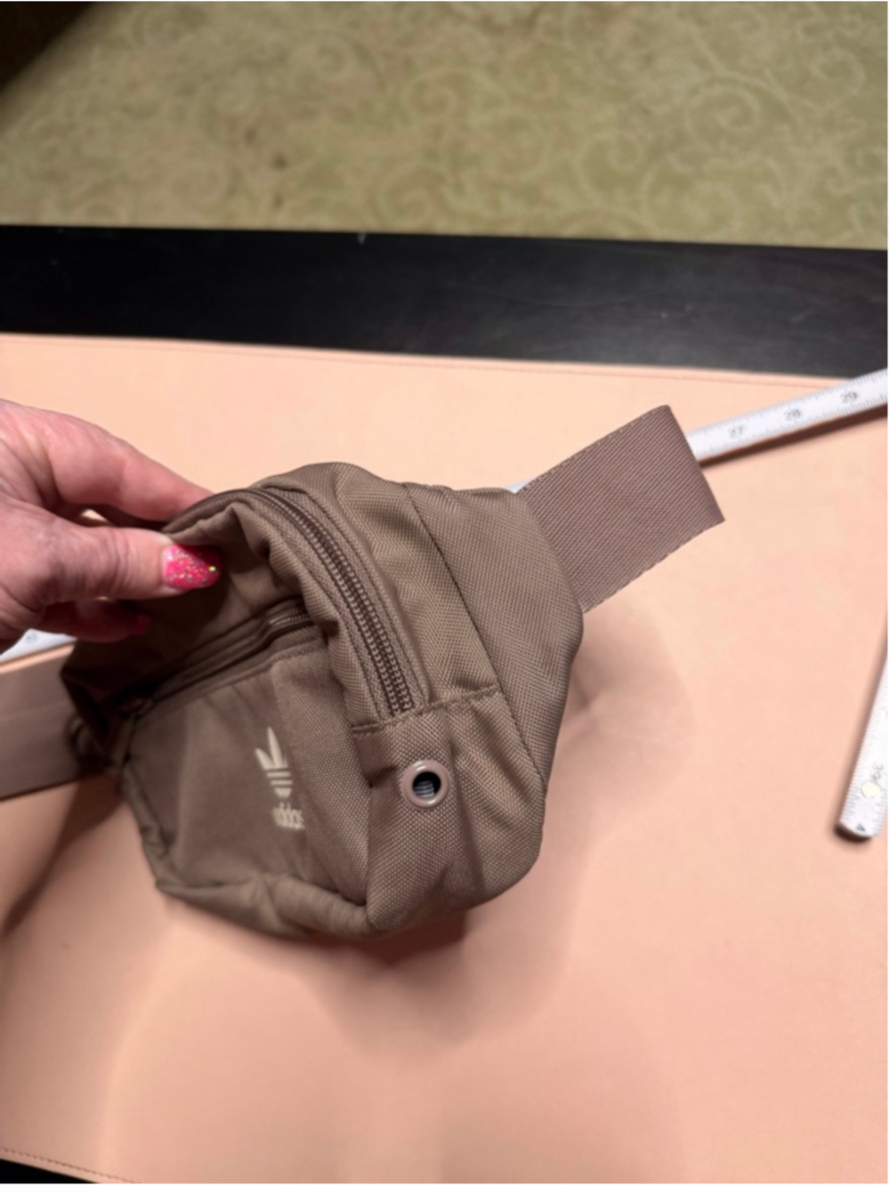 Adidas Brown Crossbody Bag Anti-Theft Money Pocket - Picture 5 of 14